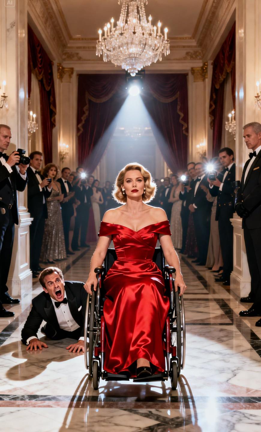 „Proszę, nie przyjeżdżaj” – błagał mój mąż. „Ludzie będą mi współczuć, jeśli zobaczą twój wózek inwalidzki”. Chciał zostać wiceprezydentem, a ja byłam „problemem wzrokowym”. Zostałam więc w domu… ​​przez godzinę. Potem przyjechałam na miejsce opancerzonym samochodem mojej rodziny. Nie siedziałam z tyłu. Poszłam prosto na scenę. Nie tylko się z nim rozwiodłam tego wieczoru; zniszczyłam całą jego karierę jednym zdaniem.