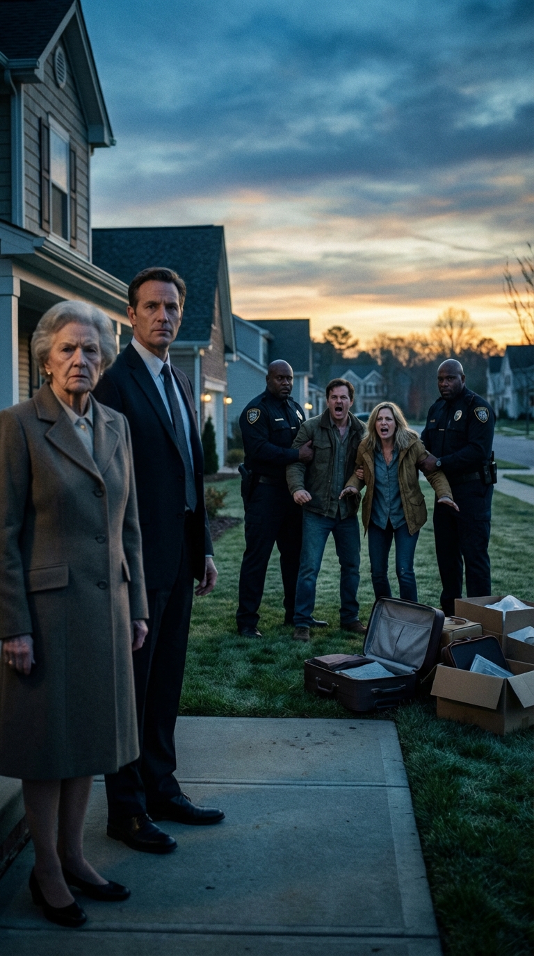 Bolała mnie noga, więc poprosiłam synową o wodę. Krzyknęła: „Sama sobie przynieś, ty bezużyteczna starucho!”. Syn milczał. Zacisnęłam zęby i wstałam. O świcie znaleźli swoje torby na krawężniku, a zamki zostały wymienione; prawnik czekający na zewnątrz uśmiechnął się i powiedział: „Ta «bezużyteczna» kobieta właśnie eksmitowała cię z nieruchomości, którą posiadała od 40 lat”.