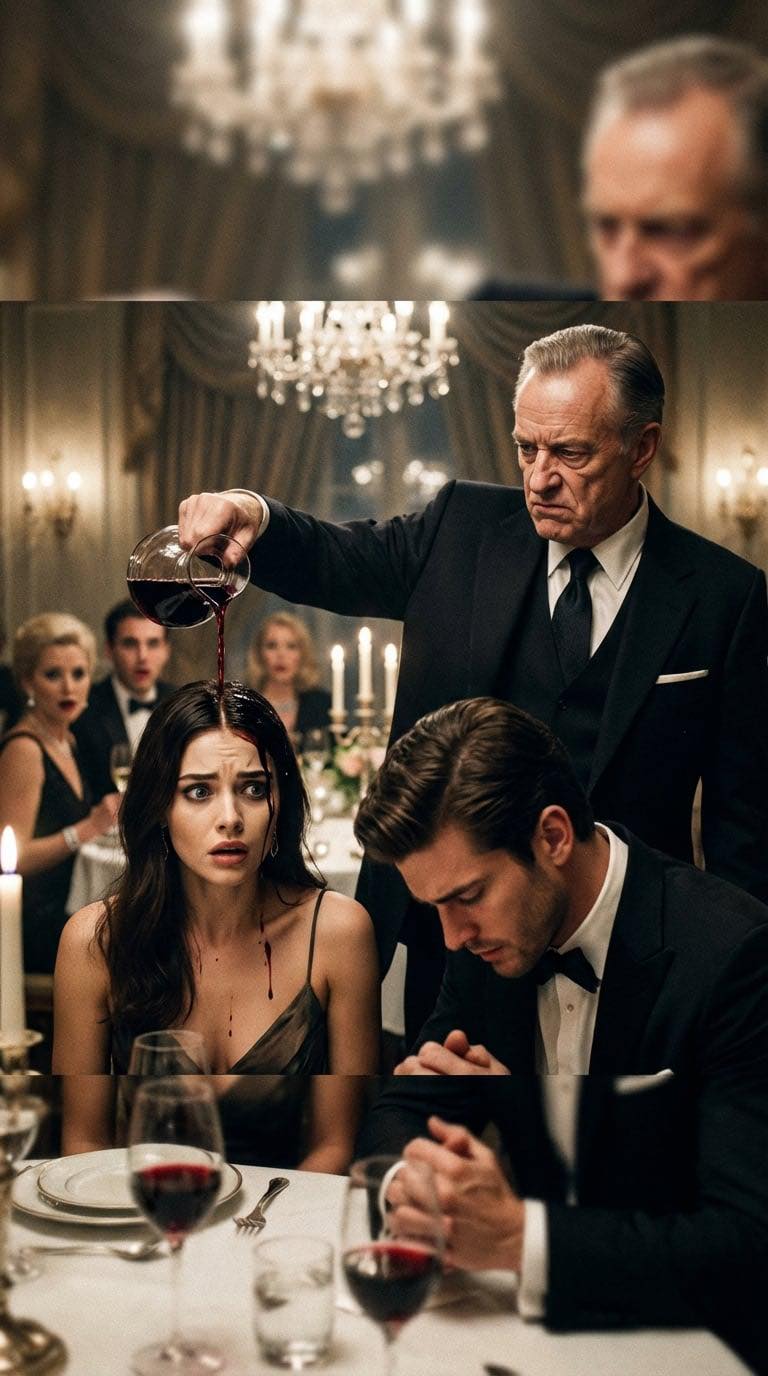 Krew mi zamarzła, gdy ojciec mojego chłopaka szyderczo zaklął „uliczny śmieć” przez milczący stół. Dwudziestu gości patrzyło na moje upokorzenie. Powoli wstałam, szepcząc: „Smacznego, Silasie. Właśnie pozbyłam się jedynego ratunku twojej firmy. Jestem właścicielką twojego imperium”.