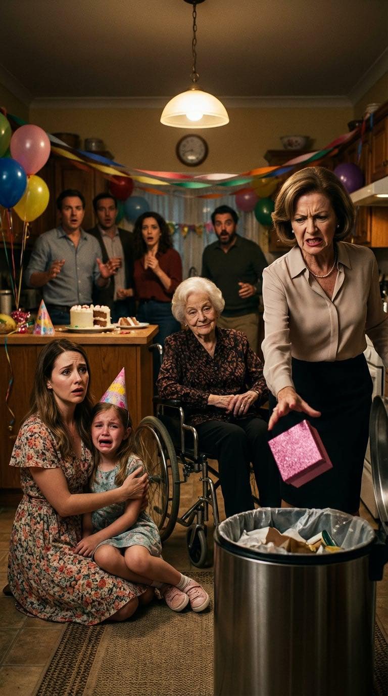 Mój dziewięcioletni syn dostał od babci różową „skrzynię skarbów”. „Na twoją przyszłość” – głosił napis. Mama wyrzuciła ją do śmieci, mówiąc: „To śmieci starej kobiety”. Nie płakałam. Wyjęłam ją i znalazłam w środku broszurkę. Dziesięć godzin później interweniowała policja…