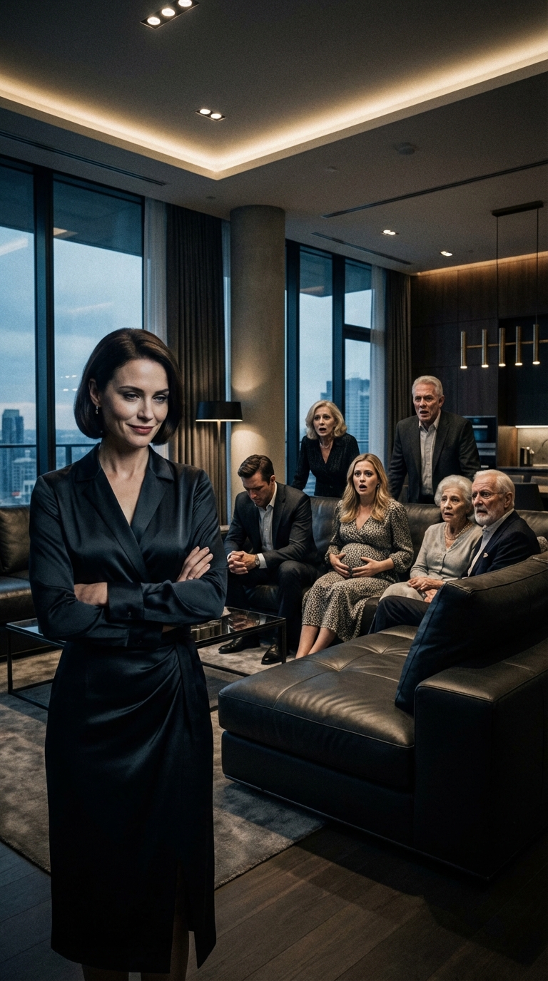 Kiedy romans mojego męża zakończył się ciążą, cała jego rodzina wypełniła mój salon i kazała mi wyjść. Nie podniosłam głosu. Nie broniłam się. Po prostu się uśmiechnęłam i wypowiedziałam jedno zdanie – a potem patrzyłam, jak bladość blednie z twarzy wszystkich sześciu osób. Później próbowali przeprosić. Wtedy było już po wszystkim.