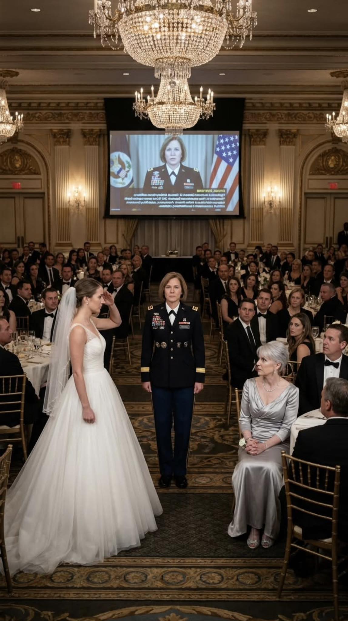 Śmiano się ze mnie na ślubie mojego brata — dopóki panna młoda nie stanęła na baczność i nie powiedziała: „Żona generała porucznika”.