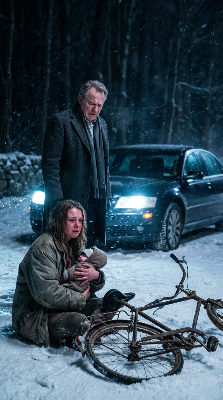 Szłam przez zamarznięty śnieg z noworodkiem, bo rodzice mówili, że jesteśmy spłukani. Nagle podjechał mój dziadek-miliarder. „Czemu nie jeździsz mercedesem, którego ci kupiłem?” – zapytał. „Ma go moja siostra” – wyszeptałam. Odwrócił się do kierowcy. „Jedź na komisariat”. Kiedy spojrzeliśmy na wyciągi bankowe, prawda o moim „ubóstwie” wprawiła policjanta w osłupienie…