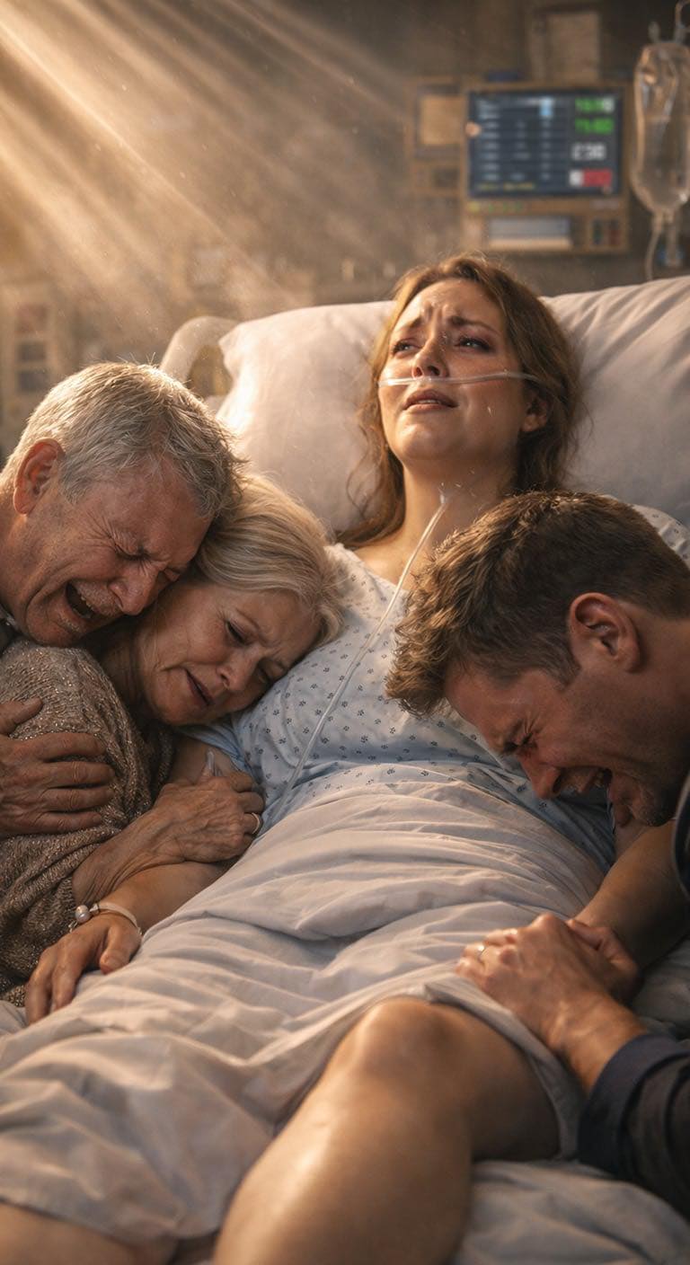 Obudziłam się, nie mogąc oderwać wzroku od ekranu, i znalazłam notatkę, w której było napisane: „Nie mów im, że widzisz”, po czym uświadomiłam sobie, że moja „matka” była oszustką z przerażającym uśmiechem.