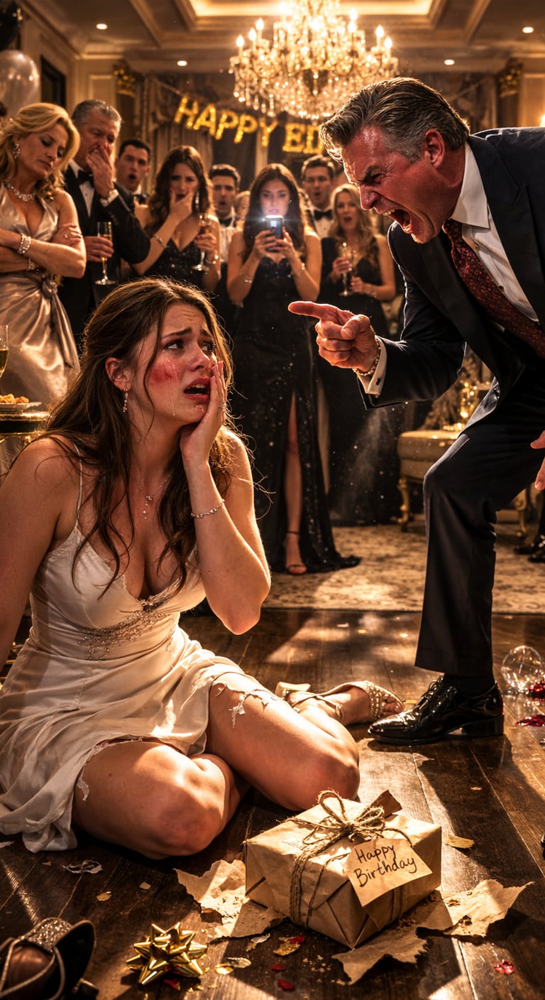 Mój tata mnie olał w swoje urodziny. „Co za bezwartościowe śmieci mi dałeś?” krzyknął. Wyszłam ze łzami w oczach. Uciekłam z domu tej nocy. Wepchnięto mnie do samochodu i porwano. Mężczyzna w środku powiedział: „Cześć, kochanie, jestem twoim biologicznym ojcem”.