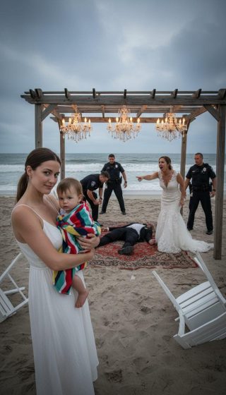 Na ślubie mojej siostry nie wolno mi było siedzieć z rodziną, bo byłam „samotną matką”. Mama szyderczo rzuciła: „Twoja siostra wyszła za prezesa – w przeciwieństwie do ciebie, który przynosi nam tylko wstyd”. Zignorowałam ją, skupiając się na córce, która właśnie rozlała wino. Wtedy mój ojciec wybuchnął – krzycząc, a potem wepchnął nas prosto do fontanny. Goście wybuchnęli brawami, śmiejąc się jak na jakimś przedstawieniu. Dwie minuty później pojawił się mój sekretny mąż miliarder. To, co się stało, sprawiło, że wszyscy żałowali.