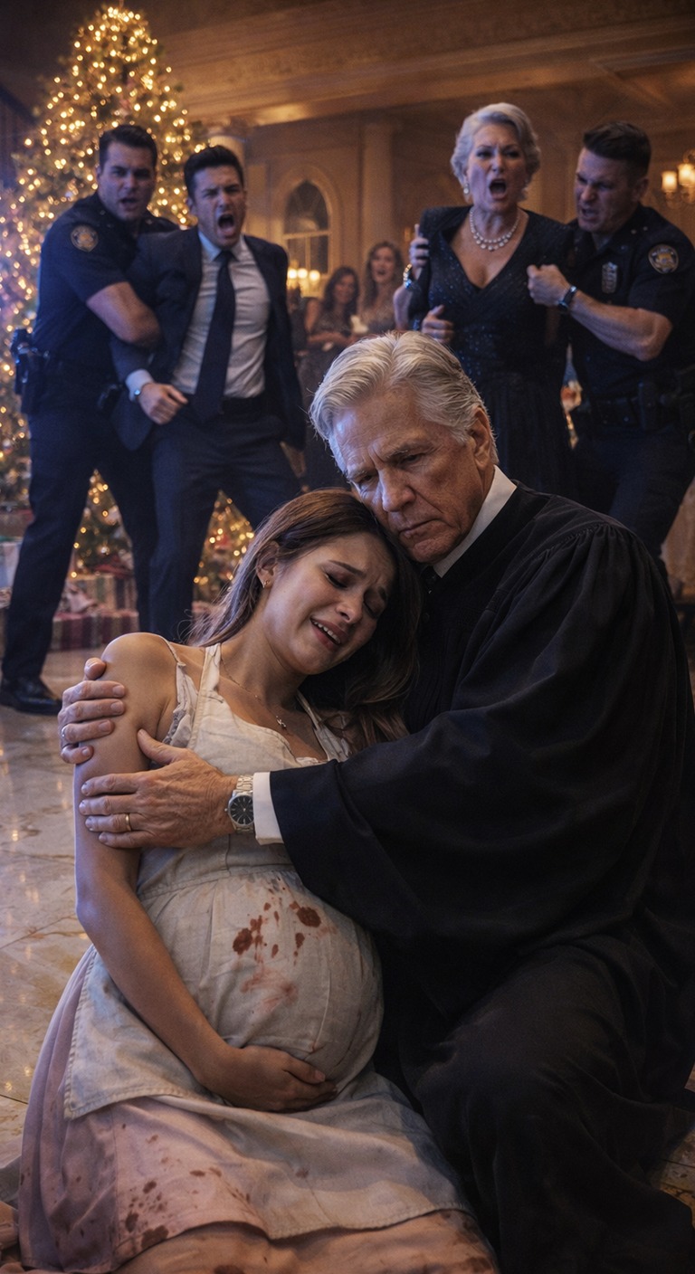 Nigdy nie powiedziałam rodzinie męża, że ​​jestem córką Prezesa Sądu Najwyższego. Kiedy byłam w siódmym miesiącu ciąży, zmusili mnie do samodzielnego przygotowania całego świątecznego obiadu. Teściowa kazała mi nawet jeść na stojąco w kuchni, twierdząc, że to „zdrowe dla dziecka”. Kiedy próbowałam usiąść, popchnęła mnie tak gwałtownie, że zaczęłam się mylić. Sięgnęłam po telefon, żeby zadzwonić na policję, ale mąż wyrwał mi go z ręki i prychnął: „Jestem prawnikiem. Nigdy nie wygrasz”. Spotkałam się z nim wzrokiem i spokojnie odpowiedziałam: „To zadzwoń do mojego ojca”. Zaśmiał się, wybierając numer, nieświadomy, że jego kariera prawnicza jest o krok od upadku.