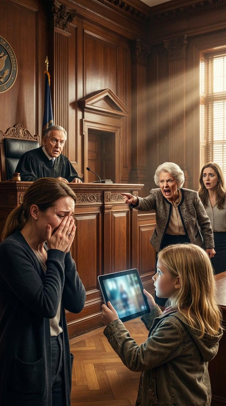 Moi rodzice wnieśli pozew o eksmisję, żeby moja siostra mogła „posiadać swój pierwszy dom”. W sądzie moja siedmioletnia córka zapytała sędziego: „Czy mogę pokazać panu coś, czego babcia nie wie?”. Sędzia skinęła głową. Uniosła tablet i nacisnęła „play”. Kiedy się zaczęło…