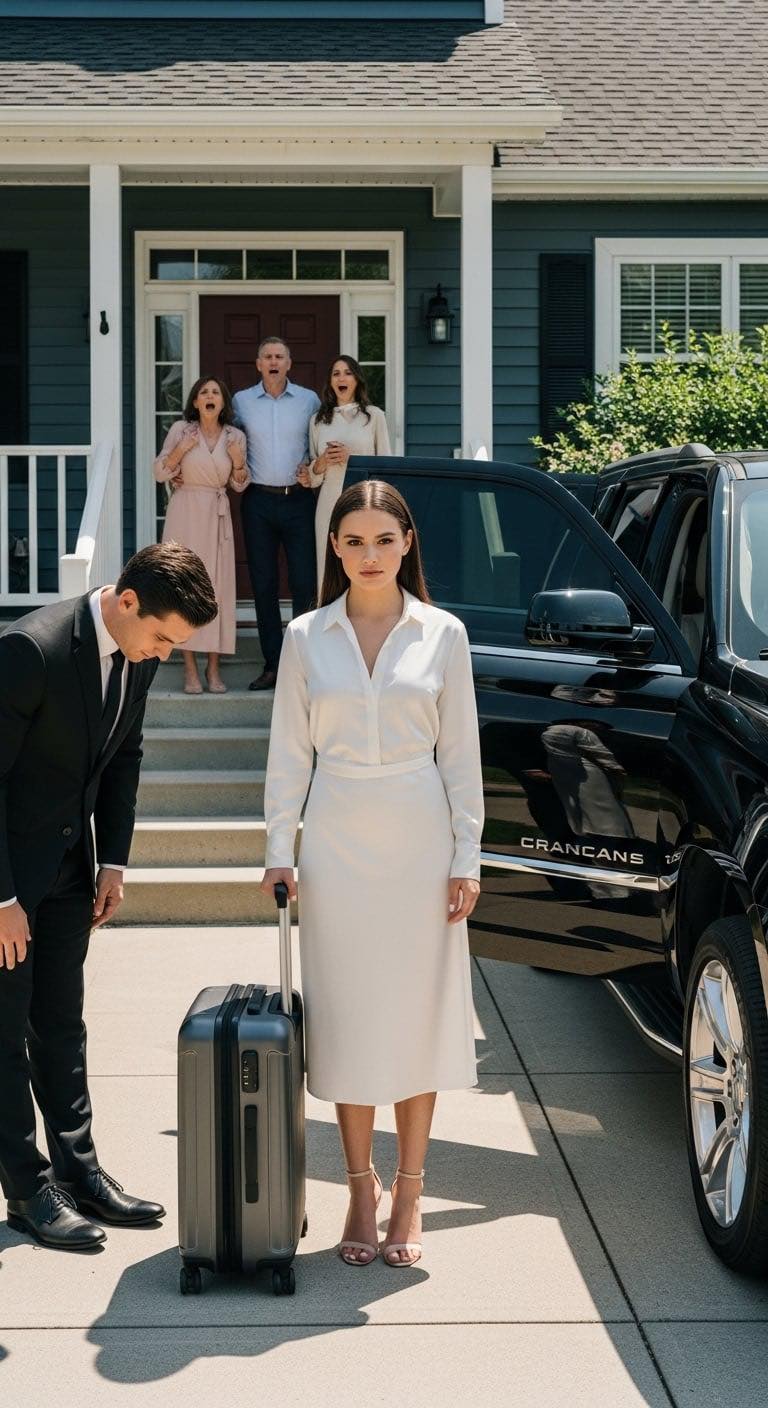 Moi rodzice wskazali na moją walizkę i powiedzieli: „Twoja siostra przyjedzie z mężem, więc od teraz będziesz spał w garażu”. Odpowiedziałem: „Dobrze”. Następnego dnia – kiedy luksusowy SUV wiózł mnie do penthouse’u po drugiej stronie ulicy – ​​wszyscy zbladli.