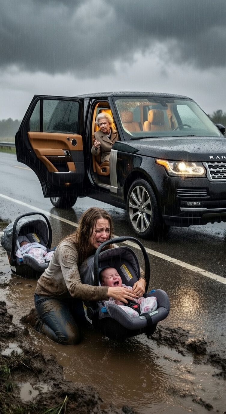 „Natychmiast wysiadaj z samochodu” – nakazała mi mama, gdy deszcz bębnił o autostradę, a moje trzydniowe bliźniaki płakały w fotelikach samochodowych. Kiedy błagałam ją, żeby przestała, bo dzieci były noworodkami, ojciec złapał mnie za włosy i wypchnął na drogę, gdy samochód jeszcze jechał… Potem mama rzuciła moje dzieci w błoto i powiedziała: „Rozwiedzione kobiety nie zasługują na dzieci”. Lata później ci sami ludzie stali u moich drzwi, błagając o pomoc.