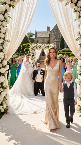 Dziesięć lat po tym, jak porzucił nas jak wczorajsze śmieci, mój były mąż zaprosił nas na swoje wystawne wesele, tylko po to, żeby się nacieszyć. W trakcie przemówienia poklepał swoją nową żonę po ciążowym brzuchu i ryknął: „Wreszcie prawdziwy dziedzic! Zostawienie tych śmieci było najlepszą decyzją w moim życiu!”. Tłum wybuchnął śmiechem. Mój syn spokojnie wstał i podał mu złotą kopertę. „Gratulacje, tato. Ale lekarz właśnie zganił cię za wyniki sprzed dziesięciu lat”. W chwili, gdy zobaczył te słowa… jego krzyk uciszył całą salę.