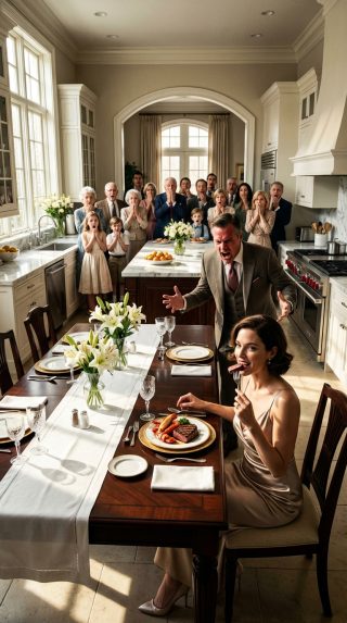 Mój mąż prychnął: „Kup sobie jedzenie. Przestań żyć na moim koszt”. Nic nie powiedziałam. Kilka tygodni później, w jego urodziny, 20 krewnych wpadło do kuchni i zamilkło. Zbladł. „Co zrobiłeś?” Uśmiechnęłam się. „Dokładnie to, co mi kazałeś”.