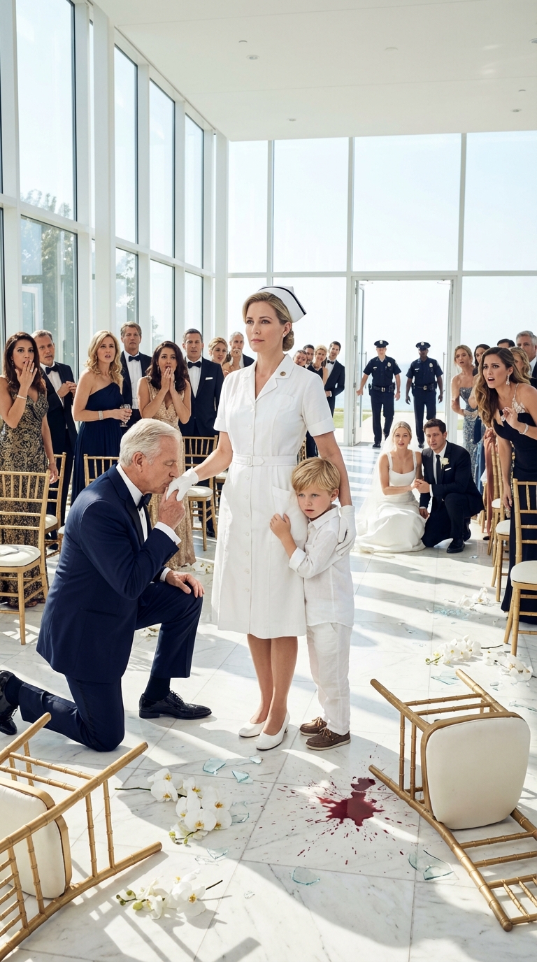 Podczas weselnego obiadu moja przyrodnia siostra przedstawiła mnie i zaśmiała się: „To moja przyrodnia siostra – po prostu beznadziejna pielęgniarka”. Ojciec pana młodego spojrzał na mnie: „Poczekaj, ty jesteś tą dziewczyną, która…”. Cała sala zamarła.