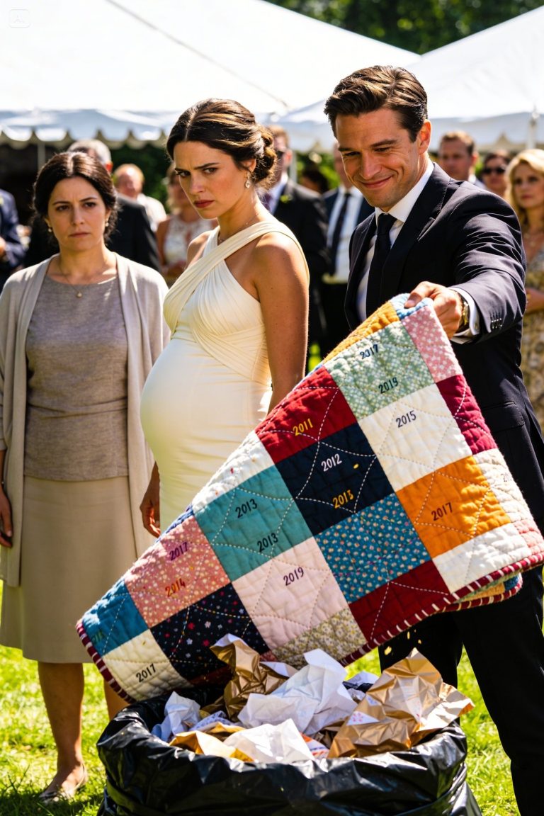 „Ta kołdra to śmieć” — moja córka pozwoliła mężowi wyrzucić mój własnoręcznie wykonany prezent na swoim baby shower — …