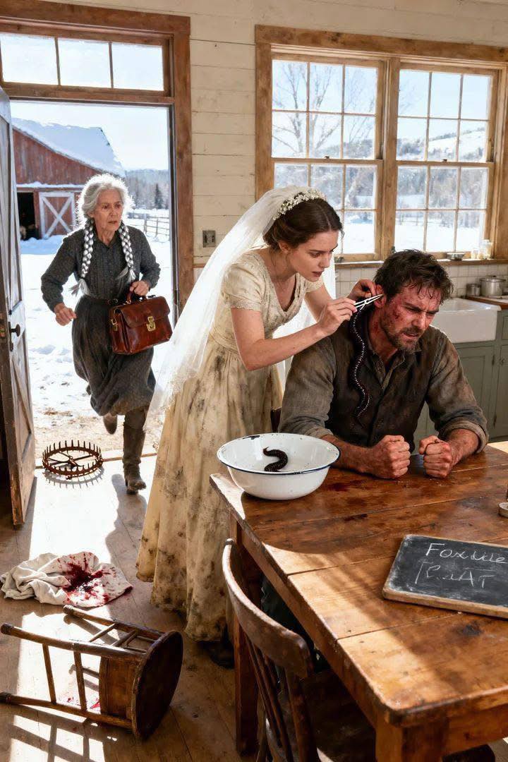 Wyszłam za mąż za milczącego farmera z powodu długów mojej rodziny, a potem znalazłam coś żywego w jego uchu