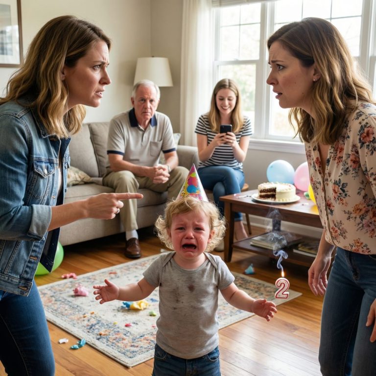 Drugie urodziny mojej córki miały być świętem – ale przerodziły się w coś, czego nigdy nie zapomnę. Moja siostra stała tam, uśmiechając się, i przy wszystkich nazywała ją „niemą”. Nikt jej nie powstrzymał. Ani moi rodzice. Ani jeden głos się nie odezwał. Zamiast tego, wszyscy się zgodzili – jakby to było normalne, jakby to była prawda. Moja córka zaczęła płakać, zdezorientowana i zraniona, a siostra śmiała się jeszcze głośniej. Rzuciłam się, żeby ją przytulić… i wtedy moja własna matka mnie uderzyła. W tym momencie zrozumiałam, że to nie tylko okrucieństwo. To było coś o wiele głębszego – i miałam dość milczenia.