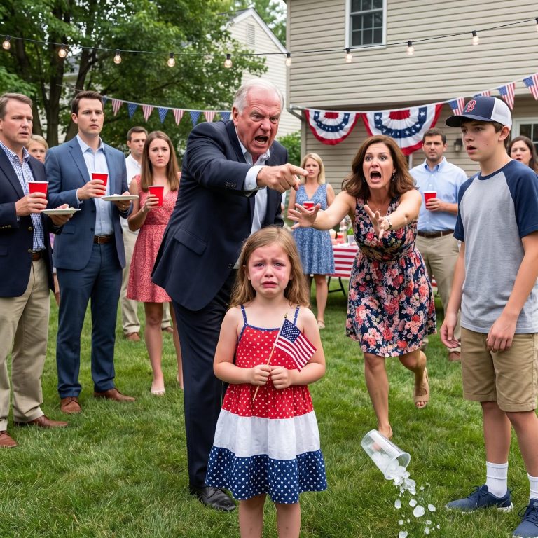 Pierwszą rzeczą, jaką pamiętam, jest dźwięk – ostry trzask, który przeciął śmiech czterdziestu gości. Przez sekundę nikt się nie poruszył. Potem moja córka krzyknęła i wszystko się zmieniło. Odwróciłam się akurat w momencie, gdy zobaczyłam ojca stojącego nad nią z twarzą wykrzywioną gniewem – nie na wnuka, a na nią. I jakimś cudem, w tym momencie, wszyscy wybrali stronę. Kiedy przyjechała policja, nie wahali się. Obwinili moje dziecko. Ale nie wiedzieli, że każda sekunda została uchwycona – a prawda już czekała, by wyjść na jaw.