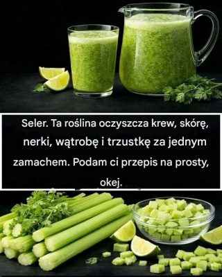 Napój detoksykacyjny ze świeżego selera