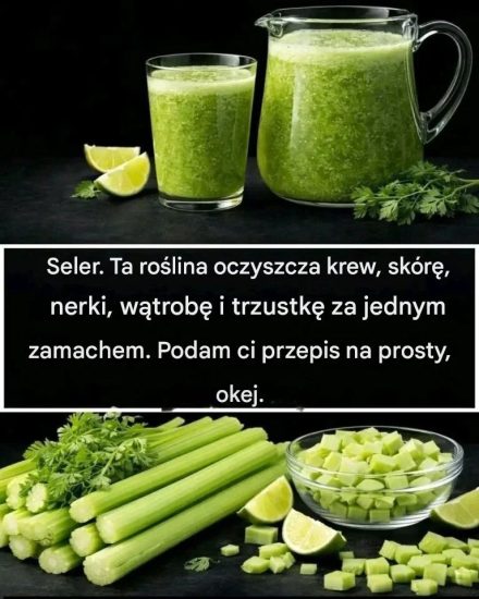 Napój detoksykacyjny ze świeżego selera