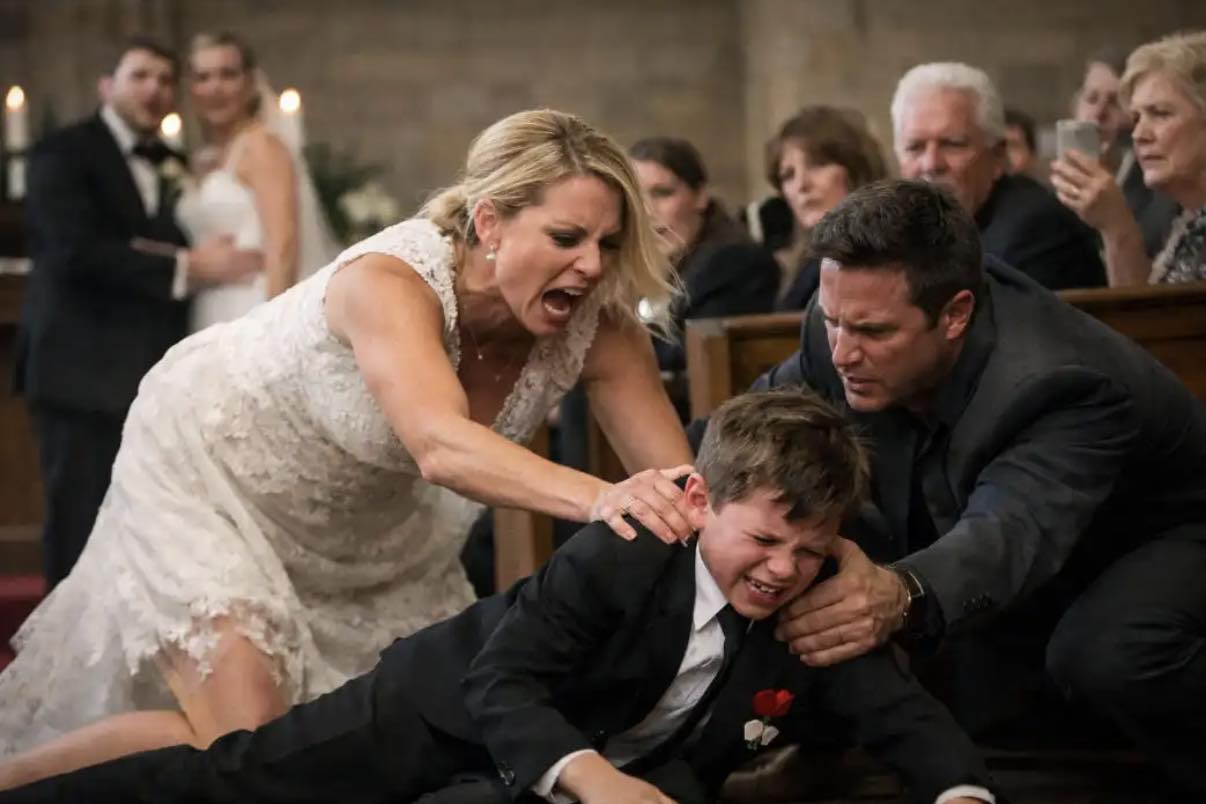 Publicznie popchnął moje płaczące dziecko na ziemię podczas ceremonii – a potem cały kościół odwrócił się PRZECIWKO niemu