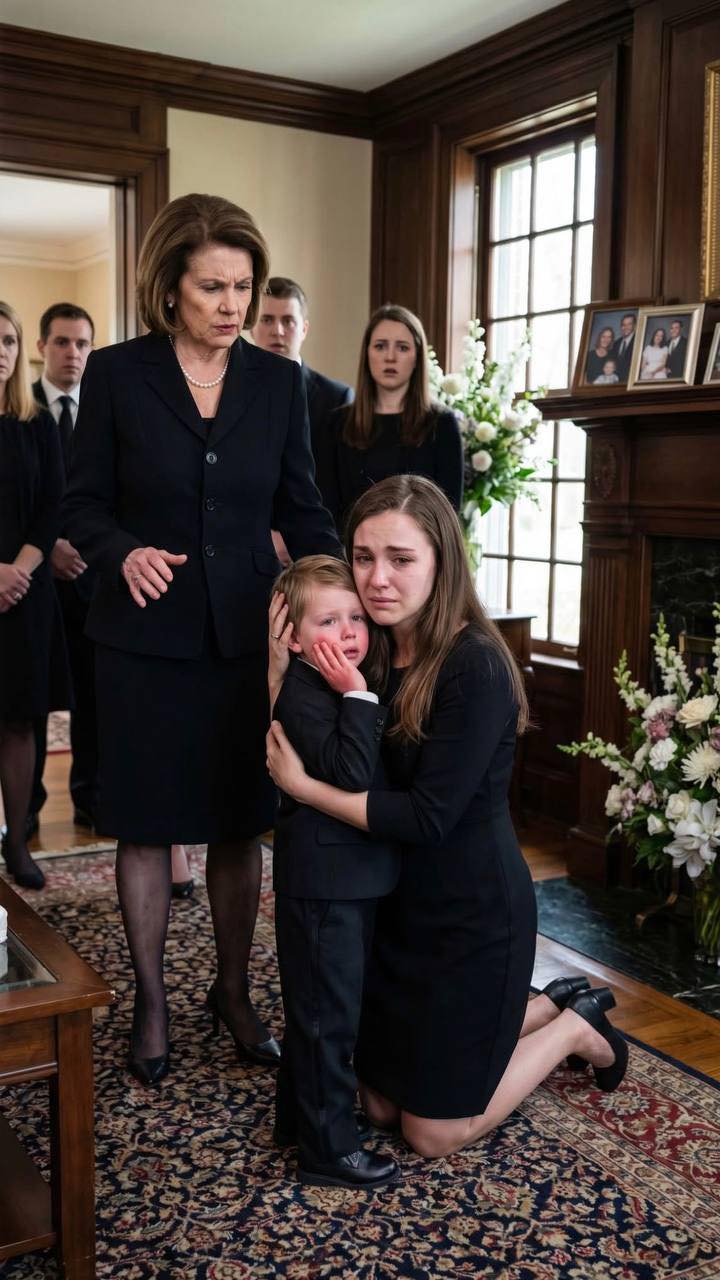 Na pogrzebie mojego męża ledwo utrzymałam w ryzach mojego sześcioletniego syna, gdy moja teściowa uderzyła go w twarz i syknęła: „Wynieś śmieci i wynoś się z tego domu”.