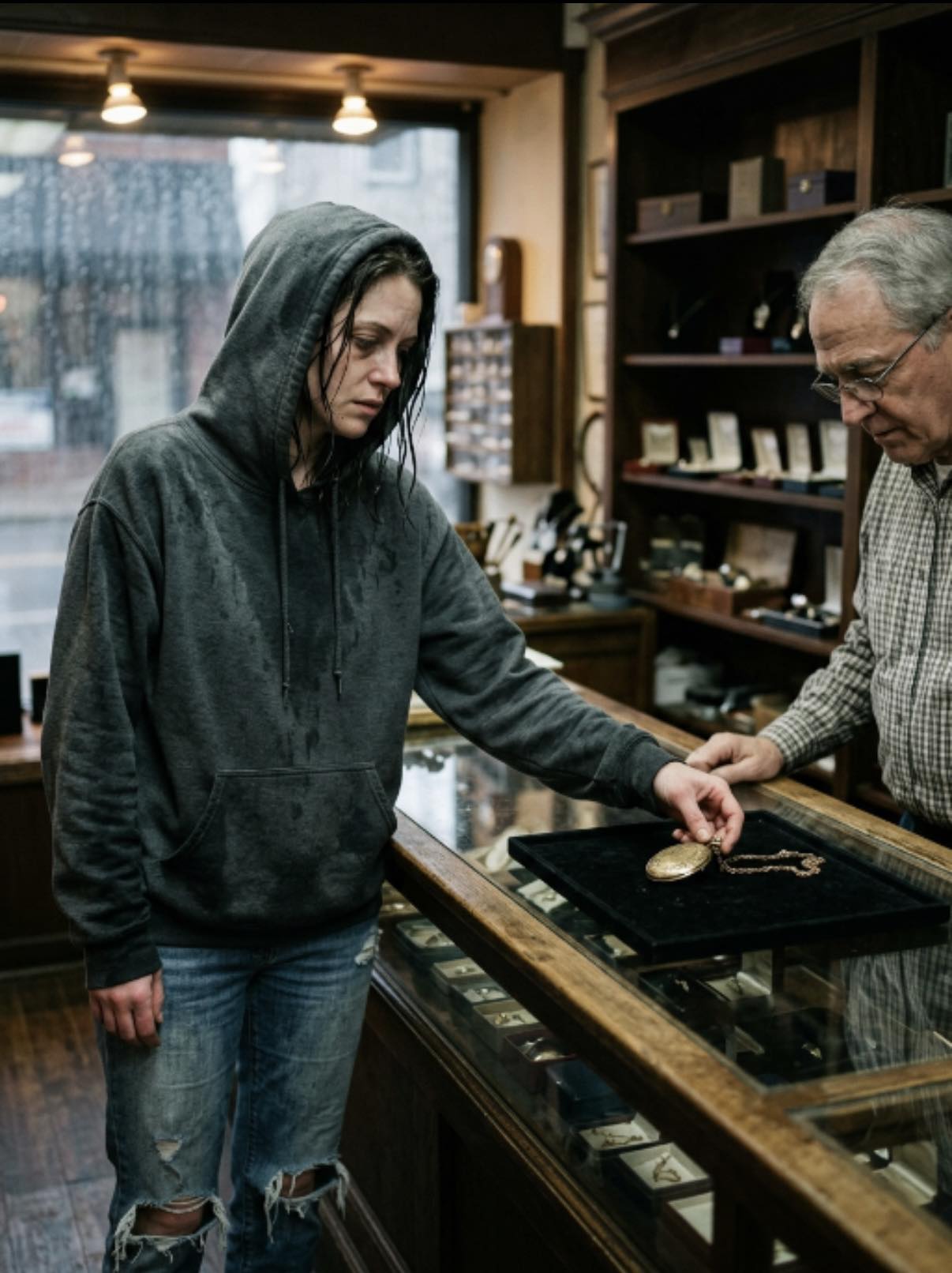 Potem deszcz wydawał się głośniejszy. Jubiler stał w drzwiach nieruchomo, wciąż mocno ściskając medalion w dłoni.