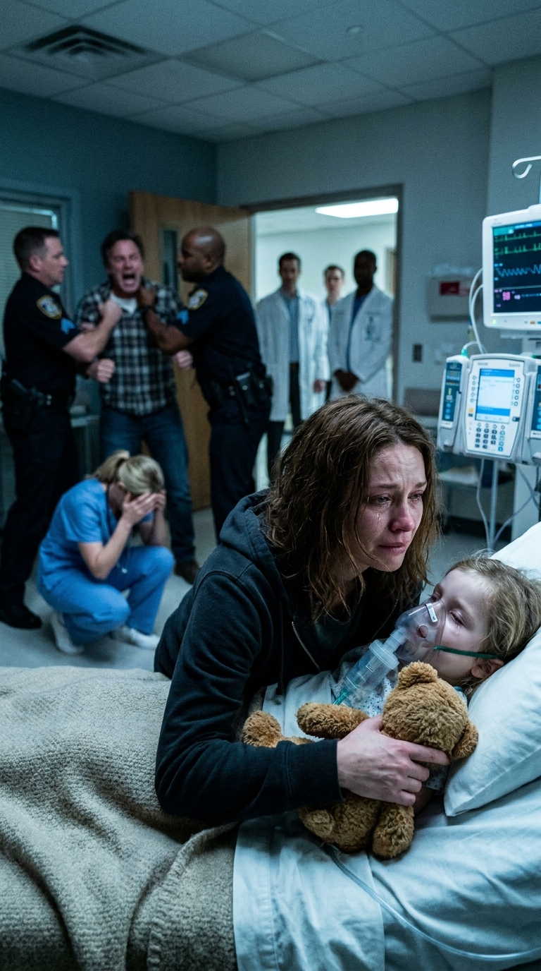 Moja siedmioletnia córka uśmiechnęła się słabo ze szpitalnego łóżka. „Mamo, to moje ostatnie urodziny”. „Nie mów tak! Niedługo cię wypiszą” – powiedziałam, ale pokręciła głową. „Sprawdź misia pod moim łóżkiem. Ale nie mów tacie”. Znalazłam w środku ukryty mały dyktafon. Kiedy nacisnęłam „play”, usłyszałam niewiarygodną rozmowę.