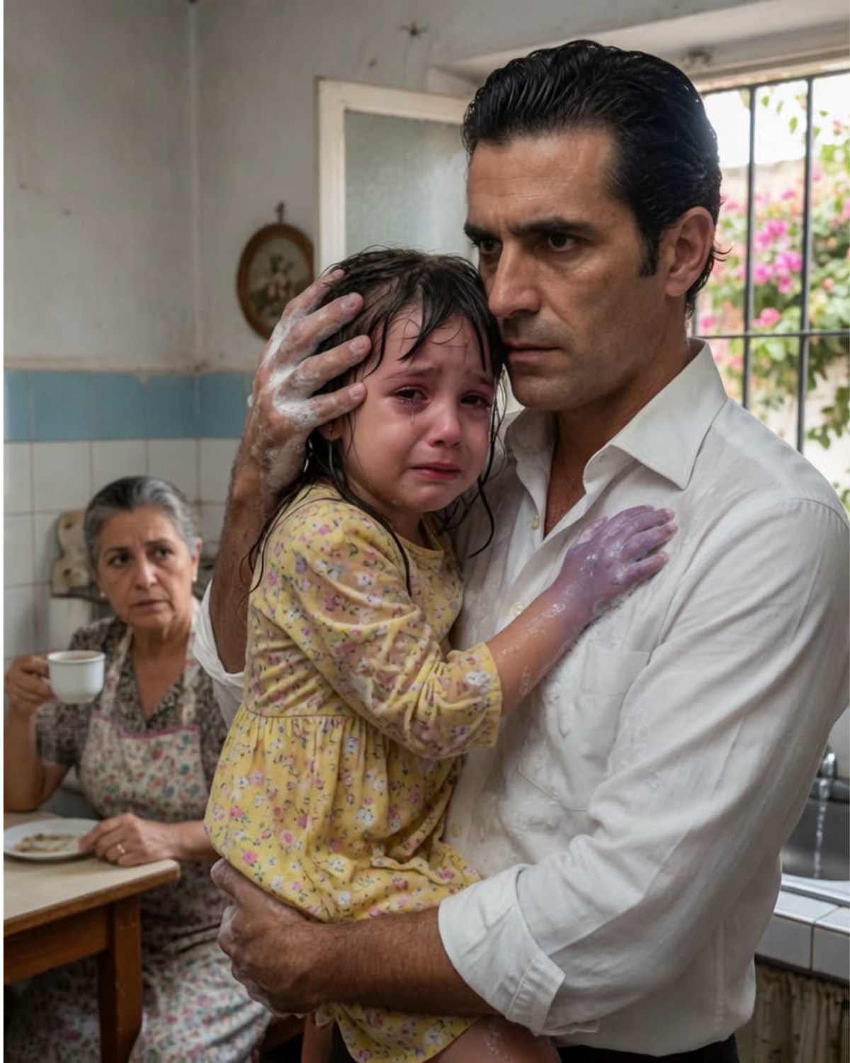 WRÓCIŁEŚ PO SWOJĄ CÓRKĘ I ZNALAZŁEŚ JĄ TRZĘSNĄCĄ SIĘ PRZY ZLEWIE, PODCZAS GDY TWOJA SIOSTRA SIĘ ŚMIAŁA — TO, CO ZROBIŁEŚ NASTĘPNIE, POZWOLIŁO CAŁĄ TWOJĄ RODZINĘ NA KOLANA