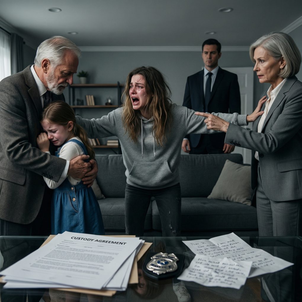 Kazali mojej dziewięcioletniej córce się przyznać – wziąć na siebie winę za coś, czego nie zrobiła. „Musisz chronić swoją kuzynkę” – powiedzieli moi teściowie, jakby to była lekcja miłości, a nie zdrady. Pod koniec dnia siedziała naprzeciwko policjanta, trzymając w dłoniach zmięte wyznanie, którego nawet nie rozumiała. Patrzyłam, jak jej drobne dłonie drżą… i coś we mnie pękło. Bo to był moment, w którym zrozumiałam, że nie chodzi tylko o kłamstwo – chodzi o to, jak daleko są gotowi się posunąć. I nie zamierzam im na to pozwolić.