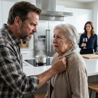 Jego palce zacisnęły się na moim nadgarstku, gdy krzyczał, domagając się posłuszeństwa, jakbym był nikim. Moja synowa śmiała się za nim, rozkoszując się każdą sekundą. Spojrzałem w oczy syna – i zdałem sobie sprawę, że dziecko, które wychowałem, zniknęło. Coś zimniejszego zajęło jego miejsce. Przestałem więc walczyć. Puściłem dłoń. Potem się uśmiechnąłem. „Dobrze” – powiedziałem cicho – „ugotuję”. Bo nie rozumieli, że to nie była kapitulacja… to był moment, w którym postanowiłem dać im nauczkę, której nigdy nie zapomną.