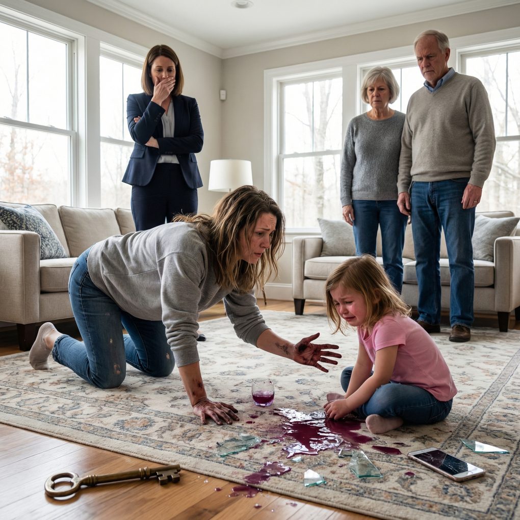 Moja siostra uderzyła moją sześcioletnią córkę paskiem za rozlany sok – a kiedy próbowałam zadzwonić na policję, moja matka roztrzaskała mój telefon o ścianę. „To był tylko pasek” – powiedziała, jakby pręgi na skórze mojego dziecka nic nie znaczyły. Ojciec zablokował drzwi, zamykając nas w środku i mówiąc, że powinnam być wdzięczna. Stałam tam, drżąc, patrząc, jak moja córka płacze – i w tym momencie coś we mnie się zmieniło. Bo myśleli, że mogą kontrolować sytuację. Nie zdawali sobie sprawy… że już zdecydowałam, jak to się skończy.