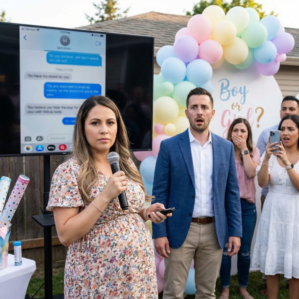 Dowiedziałam się, że mąż mnie zdradza, gdy byłam w ciąży – ale nie powiedziałam mu tego wprost. Milczałam, udawałam, że wszystko jest w porządku i planowałam ujawnienie płci, jakby wszystko było idealnie. Przyjaciele i rodzina zebrali się, aparaty w pogotowiu, uśmiechy na twarzach. Stał obok mnie, nieświadomy. Potem nadszedł czas, by ujawnić niespodziankę. Pokój wypełnił się kolorami… a potem cisza. Bo to, co ujawniłam tego dnia, to nie tylko płeć dziecka – to prawda, którą, jak myślał, nigdy bym się nie podzieliła.